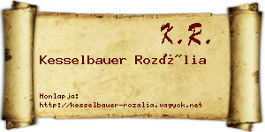 Kesselbauer Rozália névjegykártya